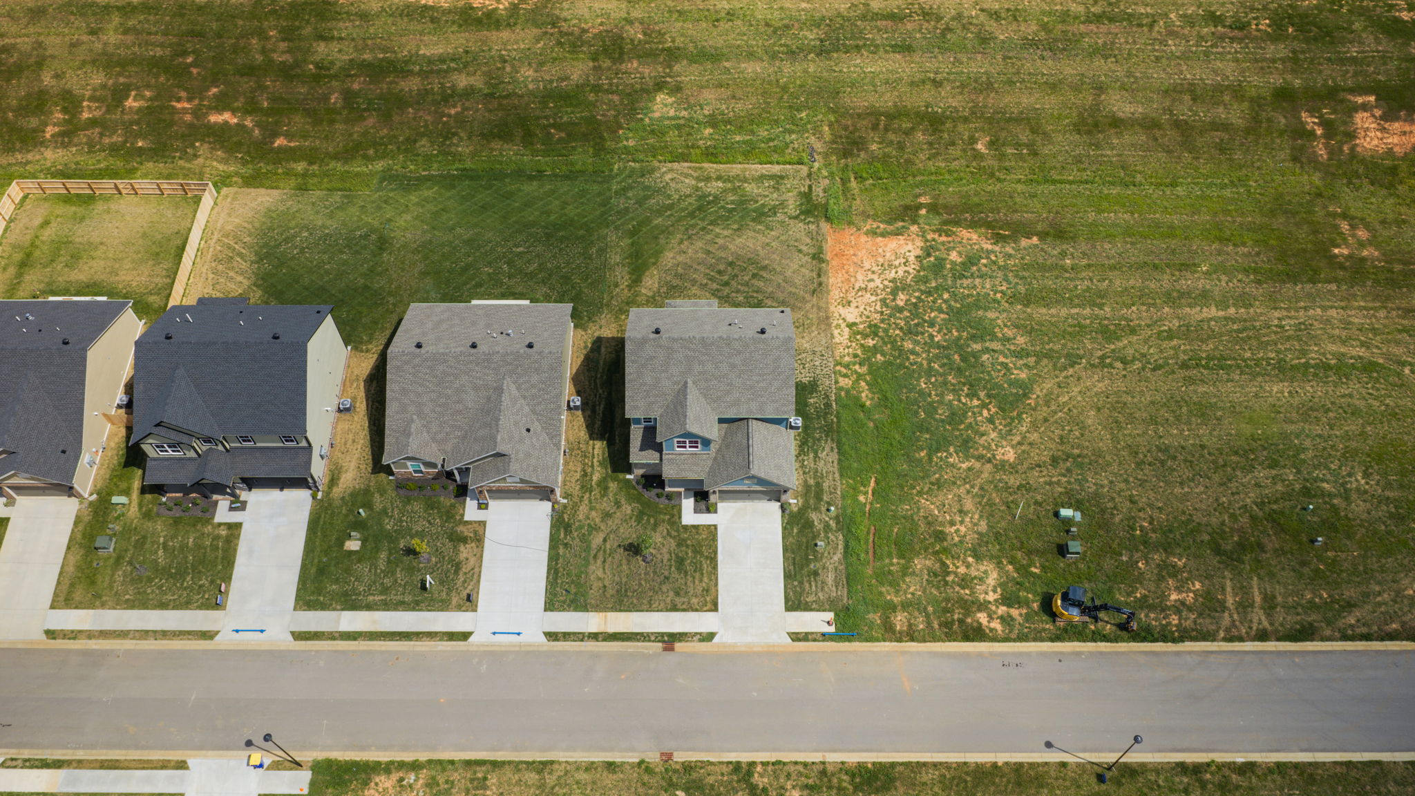 Aerial view of the homesite and surrounding lots in Dove Point